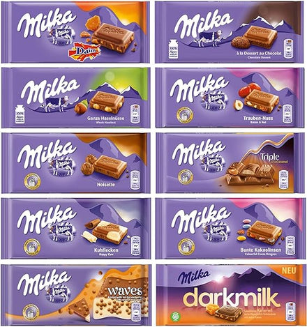 Chocolate Assortment Variety Pack of 10 Full Size Bars - Randomly Selected No Duplicates in Pakistan