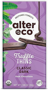 Classic Dark Truffle Thins, Chocolate Bar with Gooey Ganache Truffle Filling, Gluten-Free, Non-GMO Snacks, No Additives or Artificial Sweeteners, Fair Trade, Recyclable Packaging (1-Pack Classic Dark) in Pakistan