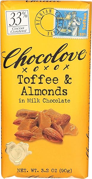 Chocolove - Milk Chocolate Bar Toffee & Almonds - 3.2 oz. in Pakistan