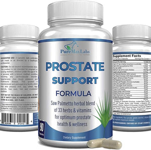 Prostate Support Formula for Men - Saw Palmetto, Plant Sterol, 33 Herbs, Bladder Control Pills to Reduce Frequent Urination & DHT Blocker to Prevent Hair Loss | Prostate Supplement | 90 Capsules in Pakistan