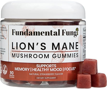 Lion's Mane Mushroom Gummies | Organic Lions Mane Mushroom Gummies | Brain Health, Focus, Clarity, & Memory Mushroom Supplement Gummy | 90 Organic Lions Mane Gummies for Adults in Pakistan