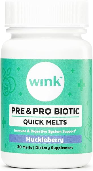 Wink Well Prebiotics and Probiotics, Immune System Booster Dietary Supplement for Digestive Health, Bloating Relief and Support- for Kids and Adults (Huckleberry Flavor, 30 Melts) in Pakistan in Pakistan