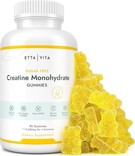 Sugar-Free Creatine Monohydrate Gummies (1g/gummy for Intake Control) Potent Creatine Gummies for Men & Women, Creatine Supplement for Muscle Support, Cellular Energy & Cognitive Function, Gluten-Free in Pakistan in Pakistan