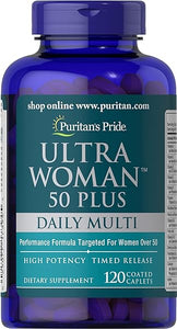 Ultra Woman 50 Plus Multivitamin Caplets with Zinc, 120 Count, White in Pakistan
