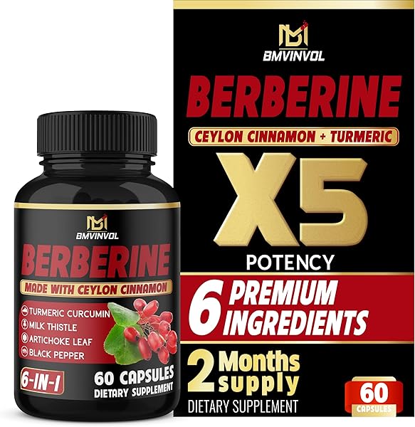 Berberine with Ceylon Cinnamon, Turmeric, Milk Thistle, Artichoke, Black Pepper - 60 Count - Pack of 1 in Pakistan in Pakistan