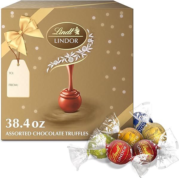 LINDOR Assorted Chocolate Truffles 90 Count Mother’s Day Chocolate Gift Box, Chocolate Candy with Smooth, Melting Truffle Center, 38.4 oz. Box in Pakistan in Pakistan