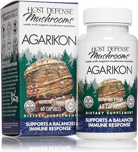 Host Defense Agarikon Capsules - Immune System Support Supplement - Mushroom Supplement to Aid Immune Functions & Cell Strength - Herbal Dietary Supplement - 60 Capsules (60 Servings)* in Pakistan in Pakistan