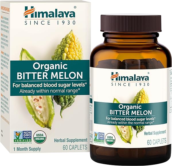 Organic Bitter Melon for Glucose Metabolism, 660 mg, 60 Caplets, 1 Month Supply in Pakistan in Pakistan