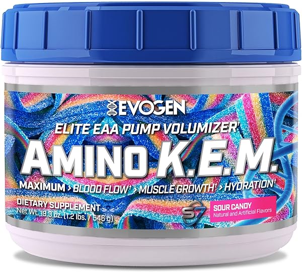 AminoKEM Sour Candy, Essential Amino Acid, BCAA, Nitric Oxide, Betaine, S7, Recovery, Volumizing, Electrolytes, Powder for Men & Women, 30 Servings in Pakistan in Pakistan