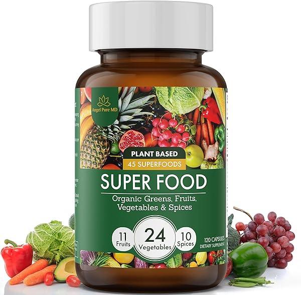 Super Greens and Reds Daily Fruits and Veggies Supplement: Gluten Free, Organic Superfood Greens Supplement Capsules & Cruciferous Vegetable Supplements for Adults Energy, Immunity, Gut Health 120ct. in Pakistan in Pakistan