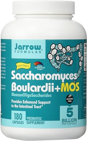 Jarrow Formulas Saccharomyces Boulardii Probiotics + MOS 5 Billion CFU Probiotic Yeast for Intestinal Health Support, Gut Health Supplements for Women and Men, 180 Veggie Capsules, 180 Day Supply in Pakistan