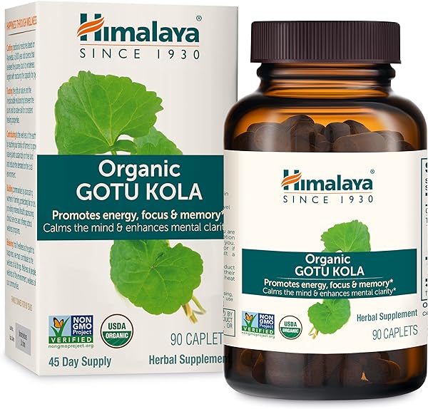 Organic Gotu Kola, Herbal Supplement for Energy, Focus, Memory, Alertness, Concentration, Calms The Mind, Cognitive Support, Non-GMO, USDA Organic, 90 Plant-Based Caplets, 45 Day Supply in Pakistan in Pakistan