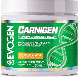 Carnigen Mandarin Orange| Carnitine Fat Burning Powder, Carnitine Tartrate, Acetyl-l-carnitine, Carnitine Orotate, Carnitine Fumarate, Bioperine | 50 Servings in Pakistan