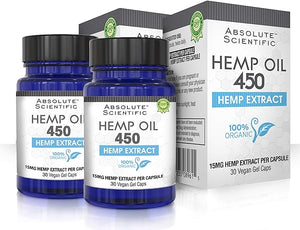 Hemp Oil 450 Capsules 2 Pack 60ct - 100% Organic Hemp Capsules - Rich in Omega Fatty Acids 3 6 9 - Grown and Made in USA - with MCT Oil in Pakistan