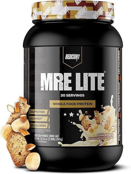 MRE Lite Whole Food Protein Powder, Banana Nut Bread - Low Carb & Whey Free Meal Replacement with Animal Protein Blends - Easy to Digest Supplement Made with MCT Oils (30 Servings) in Pakistan