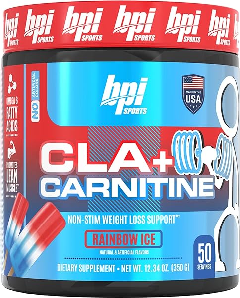 CLA + Carnitine – Conjugated Linoleic Acid – Performance, Lean Muscle – Caffeine Free – For Men & Women – Rainbow Ice – 50 servings – 12.34 Oz. (Packaging may vary) in Pakistan in Pakistan