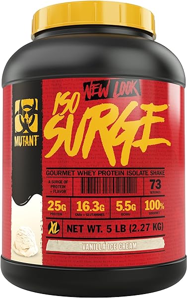 ISO Surge Whey Protein Isolate Powder Acts Fast to Help Recover, Build Muscle, Bulk and Strength, 5 lb (Vanilla Ice Cream) in Pakistan