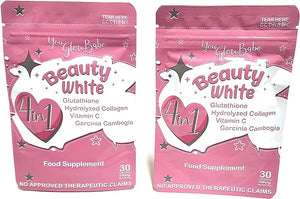 Beauty White 4 in 1 Glutathione Food Supplement, Size 15gram Each (Pack of 2) 30 x 2-60 Capsules in Pakistan