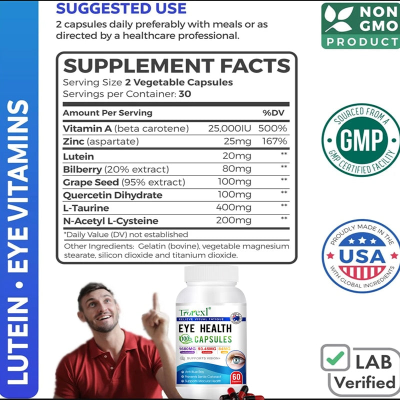 84mg Lutein With Zeaxanthin Supplement,Vitamins For Eyes To Improve Vision,Myopia And Macular Degeneration Supports Eye Health