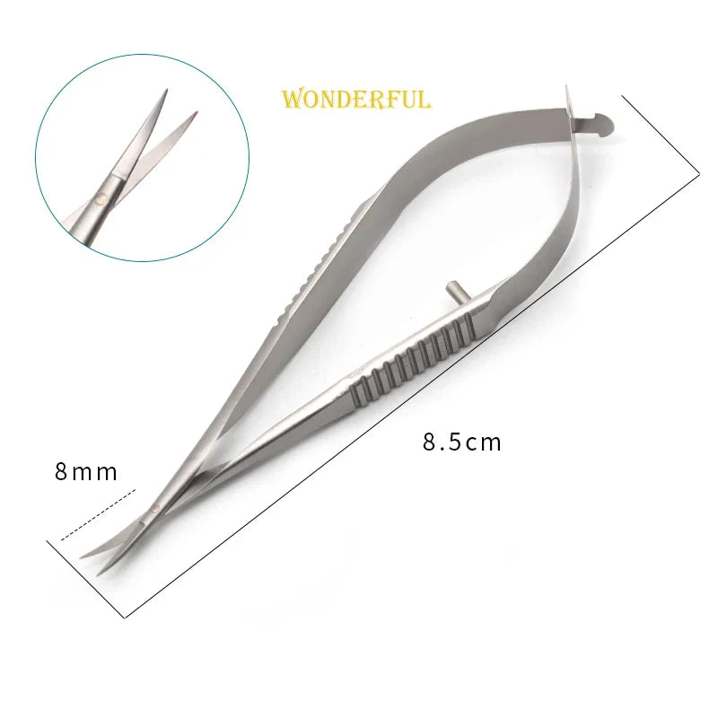 8.5cm Venus Scissors Ophthalmic Micro Scissors Stainless Steel Titanium Micro Instruments iris