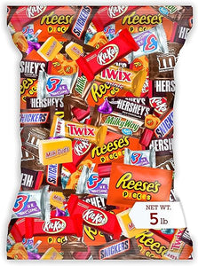 Bulk Chocolate Assortment Variety Pack - Chocolate Candy Variety Pack - 5 lb Bag of Mixed Bulk Chocolate, Milk Chocolate, Dark Chocolate, Bars and more! Bulk Candy Mix for Candy Bags - Candy - Chocolate (5 LBS) in Pakistan