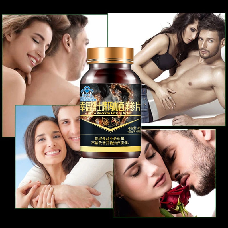 Male Prolong Strong Erections, natural maca extract tablets. Ginseng oyster extract. Nutritional supplement increase energy 60pc