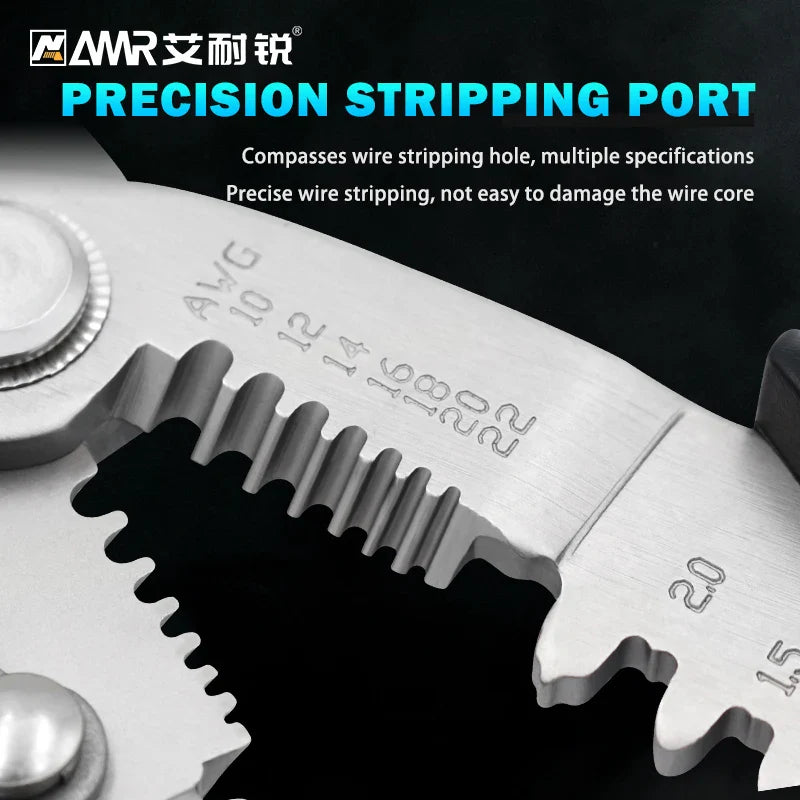 AMR 6-inch 8-inch stainless steel multifunctional electrician scissors for cutting crimping stripping wires
