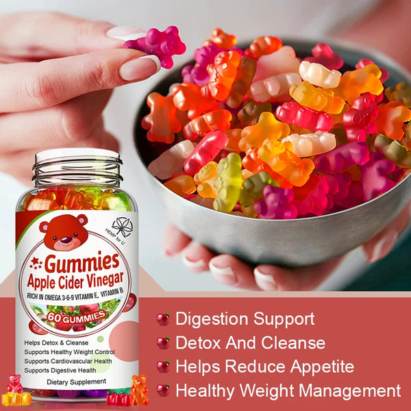 Acid Apple Cider Vinegar Gummies for Slimming, Soothes Gas & Bloating, Cholesterol Blood Sugar Levels & Burning Fat, Weight Loss in Pakistan