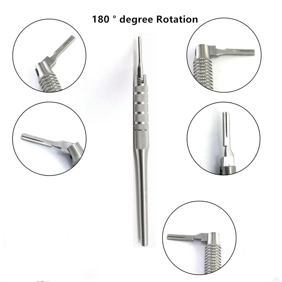 Adjustable 180° Scalpel Handle #3 Dental Medical Surgical Instruments