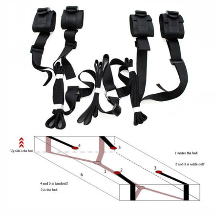 Adjustable Handcuffs And Blindfold Adult  Couples Collar Erotic Bdsm Bondage Set No Vibrator Games.