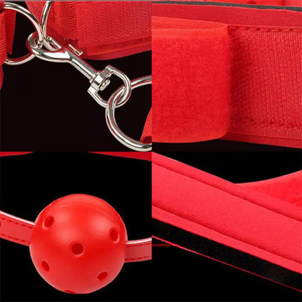 Adjustable Handcuffs And Blindfold Adult  Couples Collar Erotic Bdsm Bondage Set No Vibrator Games.