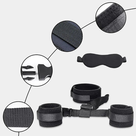 Adjustable Handcuffs And Blindfold Adult  Couples Collar Erotic Bdsm Bondage Set No Vibrator Games.