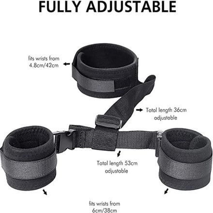 Adjustable Handcuffs And Blindfold Adult  Couples Collar Erotic Bdsm Bondage Set No Vibrator Games.