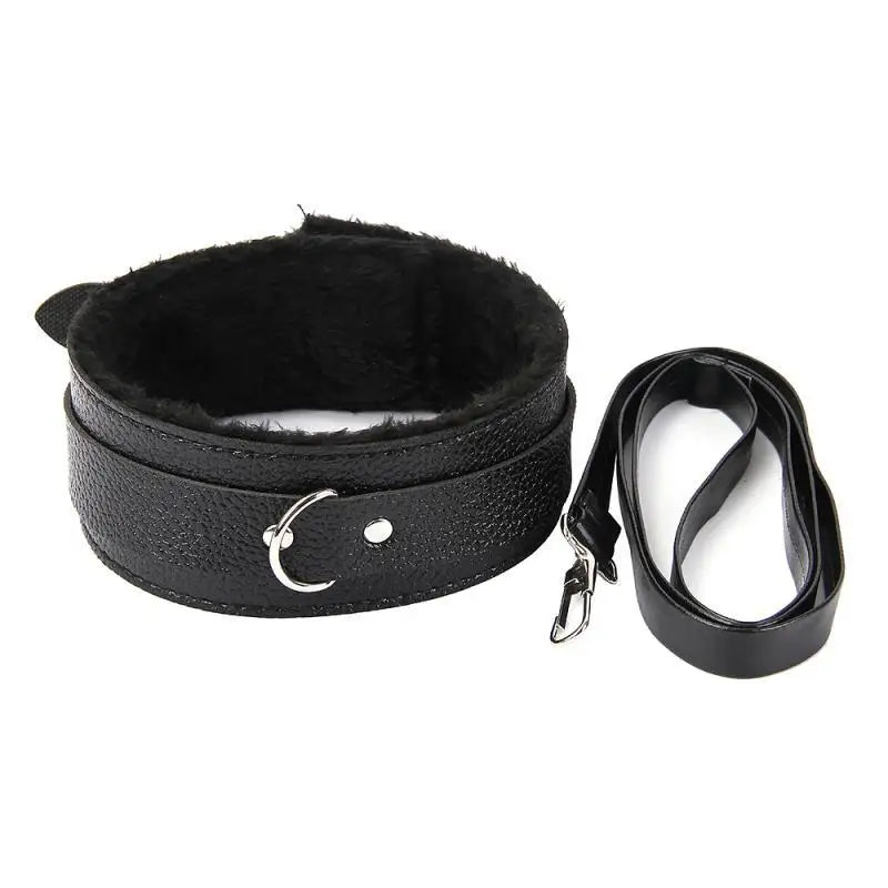 Adult SM Products BDSM Swing Toys Bondage Faux Leather Neck Collar Stimulation Flirting Leash Restraint For