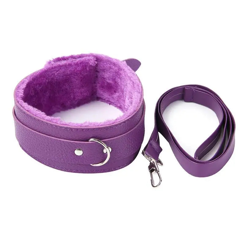 Adult SM Products BDSM Swing Toys Bondage Faux Leather Neck Collar Stimulation Flirting Leash Restraint For