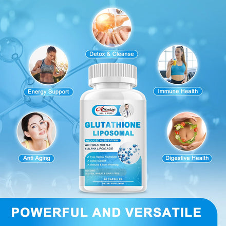Alliwise Glutathione Capsules Supplement Antioxidant Immunity Dull Skin Whitening Healthy Supplement