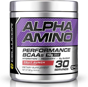 Alpha Amino EAA & BCAA Powder | Branched Chain Essential Amino Acids + Electrolytes | Fruit Punch | 30 Servings in Pakistan