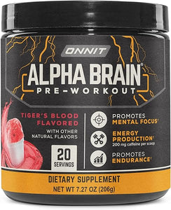 Alpha Brain Pre-Workout - Tiger's Blood (20 Serving Tub) in Pakistan