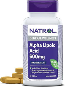 Alpha Lipoic Acid 600 Mg, Dietary Supplement For General Wellness, 45 Tablets, 45 Day Supply in Pakistan