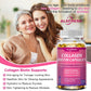 Alxfresh 3X Collagen Biotin Supplement Protein Support Anti Aging Strong Nails Shiny Hair Glowing Smooth Skin Vegan Capsules