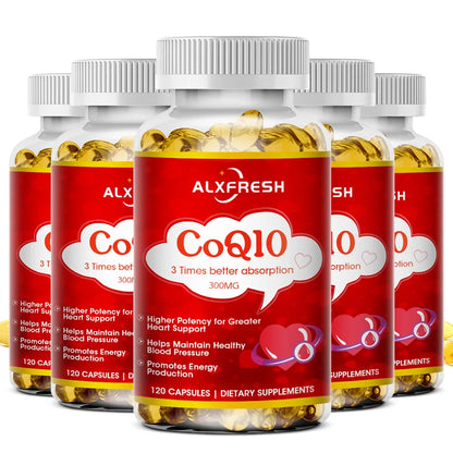 Alxfresh CoQ10 300mg | Coenzyme Q-10 |NonGMO,Gluten Free Vegan