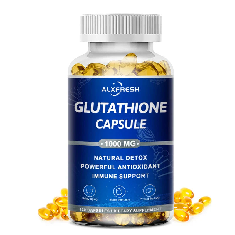 Alxfresh Glutathione Capsules for Antioxidant, Detox, Immune System Skin Beauty, Liver Health Support Supplement