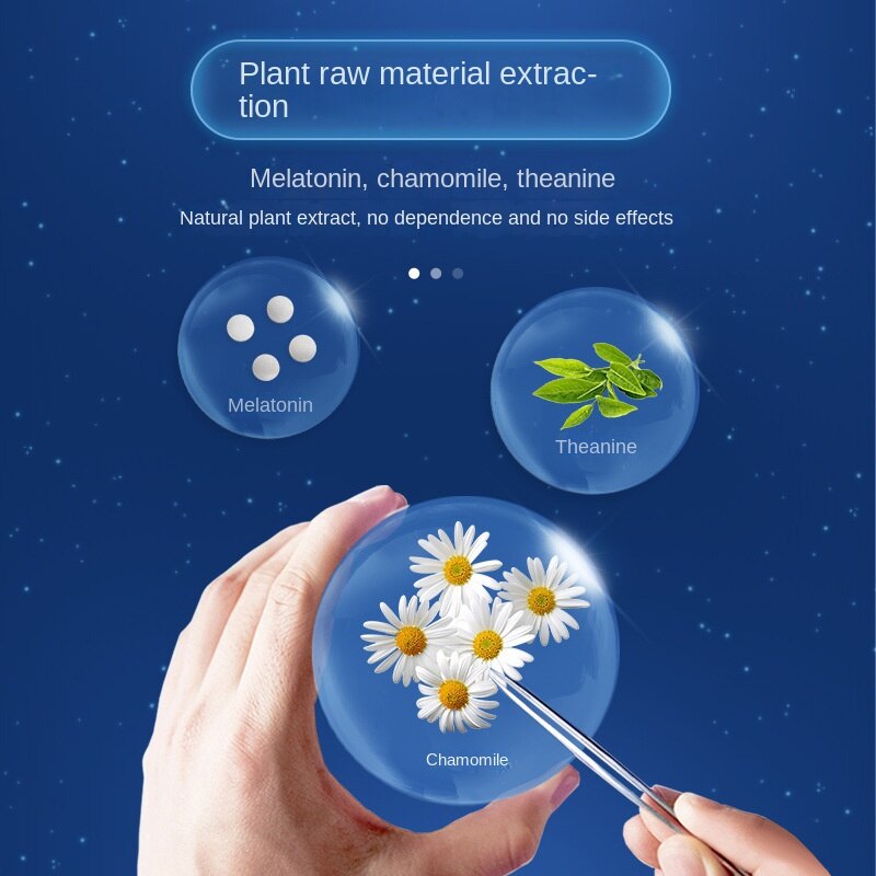 American VLL US Melatonin 60 Tablets Shen'an Student Sleeping Tablets Fast Sleep 60 Tablets Non-Soft Candy
