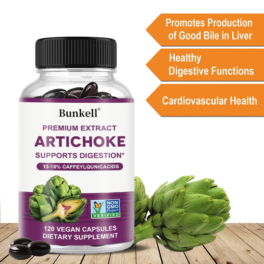 Artichoke Extract, 13-18% Caffeoylquinic Acids, Dietary Supplement, Supports Digestion, Liver and Bile Health, Cardiovascular