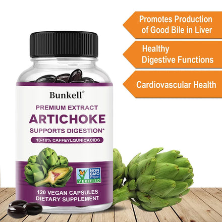 Artichoke Extract, 13-18% Caffeoylquinic Acids, Dietary Supplement, Supports Digestion, Liver and Bile Health, Cardiovascular