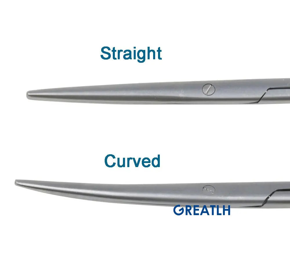 Autoclavable Tissue Scissors Stainless Steel Golden Handle Blunt Scissors Straight Head Curved Head Surgical Scissors