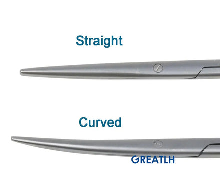 Autoclavable Tissue Scissors Stainless Steel Golden Handle Blunt Scissors Straight Head Curved Head Surgical Scissors