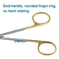 Autoclavable Tissue Scissors Stainless Steel Golden Handle Blunt Scissors Straight Head Curved Head Surgical Scissors