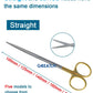 Autoclavable Tissue Scissors Stainless Steel Golden Handle Blunt Scissors Straight Head Curved Head Surgical Scissors