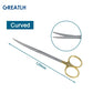 Autoclavable Tissue Scissors Stainless Steel Golden Handle Blunt Scissors Straight Head Curved Head Surgical Scissors